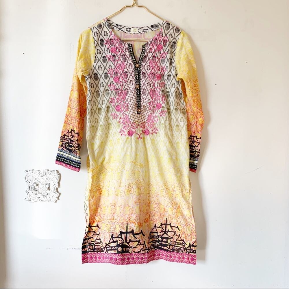 Pineapple Print SK Kurta Tunic